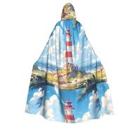 YYHWHJDE Lighthouse on the Coast - Capa con capucha para adultos para fiestas y disfraces de Halloween