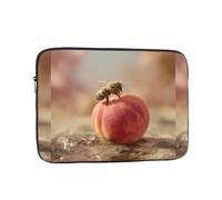 YYHWHJDE Little Bee on Peach - Funda protectora para portátil de 33.0 cm, a prueba de golpes, para hombres y mujeres, viajes de negocios y uso diario en la oficina