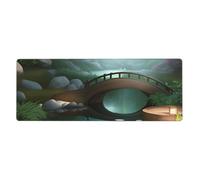 YYHWHJDE Little Bridge in The East Picture - Alfombrilla de mouse extra grande para computadora, oficina, teclado antideslizante para juegos, versión gruesa, 30,5 x 80 cm