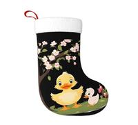 YYHWHJDE Little Duck Under The Crabapple - Calcetín de Navidad con patrón de árbol, accesorio decorativo esponjoso y suave para uso a granel por mujeres y hombres