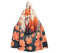 YYHWHJDE Little Fox In The Petals Picture - Chaqueta larga con capucha de Halloween para adultos, adecuada para hombres y mujeres