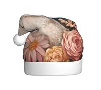 YYHWHJDE Little Lamb in the Flowerbed Prints - Sombrero de Navidad para adultos, suave, ligero, para fiestas