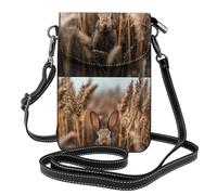YYHWHJDE Little Rabbit In The Wheat Field - Bolso bandolera pequeño de cuero para mujer, impermeable y duradero