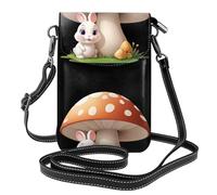 YYHWHJDE Little Rabbit Under The Mushroom Prints - Bolso cruzado de piel para mujer, impermeable y duradero