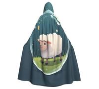 YYHWHJDE Little Sheep In The Bubble Picture - Chaqueta larga con capucha de Halloween para adultos, adecuada para hombres y mujeres