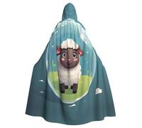 YYHWHJDE Little Sheep In The Bubble Picture - Chaqueta larga con capucha de Halloween para adultos, adecuada para hombres y mujeres