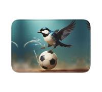 YYHWHJDE Little Swallow Stepping on The Ball - Alfombra de terciopelo con borde de bloqueo de cristal, alfombra para dormitorio, salón, decoración del hogar