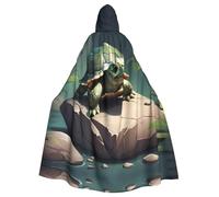 YYHWHJDE Little Turtle On The Stone Picture - Chaqueta larga con capucha para adultos, para Halloween, adecuada para hombres y mujeres