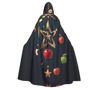 YYHWHJDE Manzana Star Wind Chime Picture - Chaqueta larga con capucha para adultos, ideal para hombres y mujeres