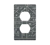 YYHWHJDE Math Geometry Geek Calculus Picture - Panel de pared de doble zócalo, placa de cubierta de enchufe eléctrico resistente a roturas y duradera, 4.5 x 2.75 pulgadas