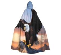 YYHWHJDE Mighty Bald Eagle Prints - Capa con capucha de Halloween para adultos y hombres y mujeres, juego de rol