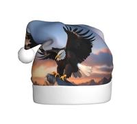 YYHWHJDE Mighty Bald Eagle Prints - Sombrero de Navidad para adultos para hombres y mujeres, diadema para ocasiones festivas