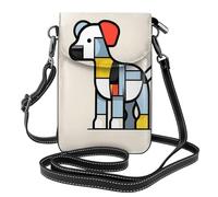 YYHWHJDE Mondrian Abstrtionism - Teléfono móvil para mujer con prepucio de cuero, funda cruzada, correa de hombro ajustable pequeña