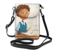 YYHWHJDE Monedero pequeño para teléfono celular de 7.6 x 4.9 pulgadas, patrón de palabras de lecciones de matemáticas, funda cruzada de cuero con solapa para mujer, perfecta para caminar, acampar