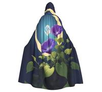 YYHWHJDE Morning Glory On The Moon Picture - Chaqueta larga con capucha para adultos, para Halloween, adecuada para hombres y mujeres