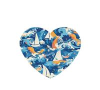 YYHWHJDE Ocean Sailing - Ambientadores para coche, diseño de corazón, paquete de seis tarjetas perfumadas para colgar en el armario, baño, decoración interior del coche