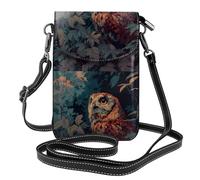 YYHWHJDE Owl In The Forest Prints - Bolso cruzado pequeño de cuero para mujer, impermeable y duradero