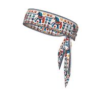YYHWHJDE Pañuelo deportivo con diseño de caballo Dala sueco, absorbe el sudor y es transpirable, diadema de movimiento, pañuelo de doble cara