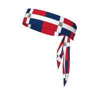 YYHWHJDE Pañuelo deportivo con patrón de República Dominicana, absorbe el sudor y es transpirable, diadema de movimiento, pañuelo de doble cara