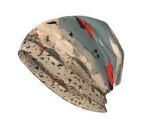 YYHWHJDE Paper Airplanes and Birds Picture - Gorro de punto para adulto, estilo casual, sombrero elástico sin ala, unisex, color negro