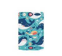 YYHWHJDE Paquete de seis tarjetas aromáticas rectangulares con impresión de ballena sobre el agua del mar: tarjetas perfumadas colgantes para armario, baño, decoración interior del coche