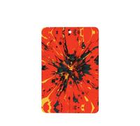 YYHWHJDE Paquete de seis tarjetas aromáticas rectangulares para coche, diseño de explosión de explosión, color rojo y negro