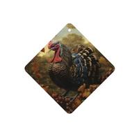 YYHWHJDE Paquete de seis tarjetas de ambientador cuadradas para coche, diseño de pavo cosecha: tarjetas perfumadas colgantes para armario, baño, decoración interior del coche