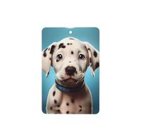 YYHWHJDE Paquete de seis tarjetas de ambientadores rectangulares para coche, diseño de dálmata, para colgar en el armario, baño, decoración interior de coche