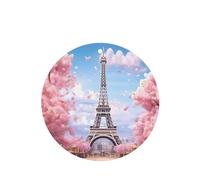 YYHWHJDE Paris Street Eiffel Tower - Ambientadores de coche con forma redonda, diseño floral rosa, paquete de seis tarjetas perfumadas para colgar en el armario, baño, decoración interior del coche