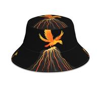 YYHWHJDE Phoenix on The Volcano - Sombrero reflectante para hombre y mujer, informal, para exteriores, color negro