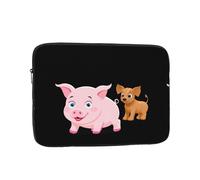 YYHWHJDE Pink Pig and Puppy Prints - Funda protectora portátil a prueba de golpes para laptop de 17 pulgadas, para hombres y mujeres, viajes de negocios y uso diario en la oficina