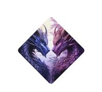 YYHWHJDE Purple and Wirte Dragons - Ambientadores cuadrados para coche, paquete de seis tarjetas perfumadas para colgar en el armario, baño, decoración interior del coche