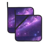 YYHWHJDE Purple River Of Stars Prints - Juego de alfombrillas cuadradas de dos piezas, aisladas, gruesas, impermeables, fáciles de limpiar