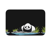 YYHWHJDE Refrescante alfombra de terciopelo con diseño de panda con borde de bloqueo para el suelo, alfombra de dormitorio, salón, decoración del hogar
