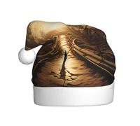 YYHWHJDE Reloj de tiempo con impresión de sombrero de Navidad para adultos, suave, ligero, para fiestas de vacaciones