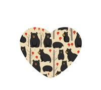 YYHWHJDE Rge and Small Black Bear - Ambientadores para coche, diseño de corazón, paquete de seis tarjetas perfumadas para colgar en el armario, baño, decoración interior del coche