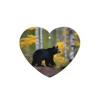 YYHWHJDE Rge and Small Black Bears - Ambientadores de coche en forma de corazón, paquete de 6 tarjetas perfumadas colgantes para armario, baño, decoración interior del coche