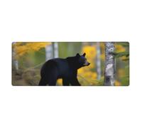 YYHWHJDE Rge and Small Black Bears Picture - Alfombrilla de mouse extra grande para computadora, oficina, teclado antideslizante para juegos, versión gruesa, 30,5 x 80 cm