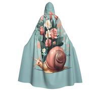 YYHWHJDE Romántico ramo de caracol imagen adulto chaqueta con capucha capa larga para fiesta adecuada para hombres y mujeres