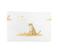 Yyhwhjde - Rompecabezas de 1000 piezas con imagen de guepardo africano contando estrellas, rompecabezas educativos de madera intelectual, rompecabezas divertidos, rompecabezas para aliviar el estrés