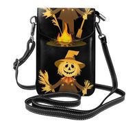 YYHWHJDE Scarecrow By The Bonfire Prints - Bolso cruzado pequeño de cuero para mujer, impermeable y duradero