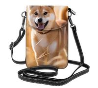 YYHWHJDE Shiba Inu Picture - Teléfono móvil para mujer con prepucio de cuero, cubierta cruzada, correa de hombro ajustable pequeña