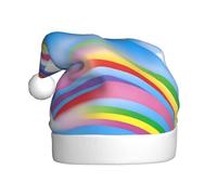 YYHWHJDE Sombrero de Navidad con estampado de arco iris para adultos, para hombres y mujeres, diadema para ocasiones festivas
