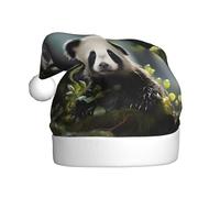 YYHWHJDE Sombrero de Navidad con estampado de cachorros de panda en el bosque para adultos, por lo que es un regalo divertido y duradero para hombres y mujeres