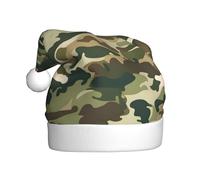 YYHWHJDE Sombrero de Navidad con estampado de camuflaje de bosque para adultos, por lo que es un regalo divertido y duradero para hombres y mujeres
