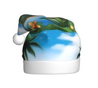 YYHWHJDE Sombrero de Navidad con estampado de ecología de cielo tropical para adultos, por lo que es un regalo divertido y duradero para hombres y mujeres
