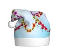 YYHWHJDE Sombrero de Navidad con estampado de flores en forma de mariposa para adultos, por lo que es un regalo divertido y duradero para hombres y mujeres