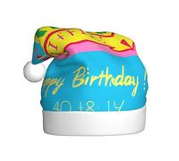YYHWHJDE Sombrero de Navidad con estampado de globos de feliz cumpleaños para adultos, por lo que es un regalo divertido y duradero para hombres y mujeres