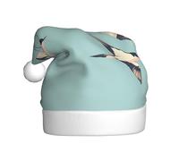 YYHWHJDE Sombrero de Navidad con estampado de golondrinas de vuelo bajo para adultos, suave, ligero, para fiestas de vacaciones