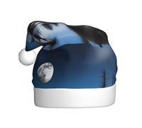YYHWHJDE Sombrero de Navidad con estampado de luna salvaje para adultos, por lo que es un regalo divertido y duradero para hombres y mujeres